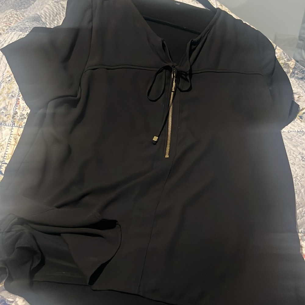 Michael Kors black with gold zipper